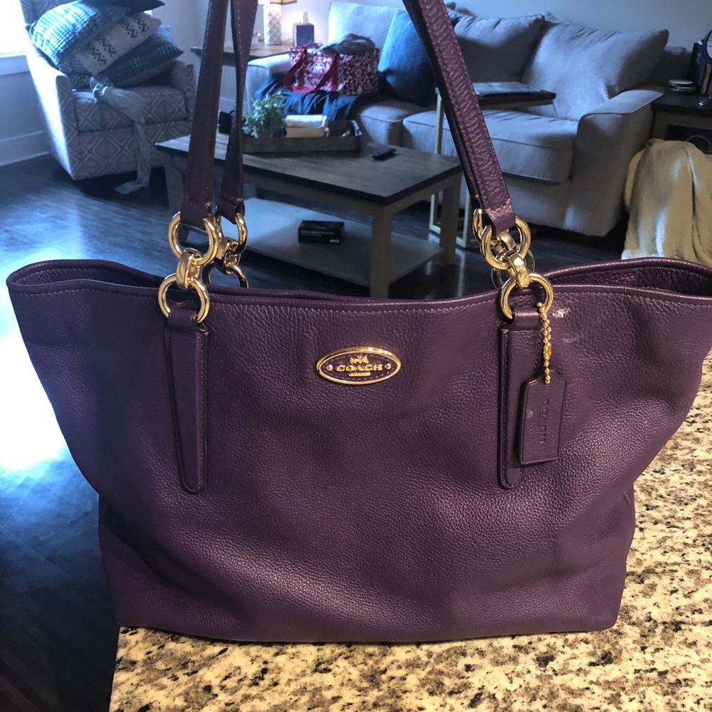 NEVER USED purple coach tote!